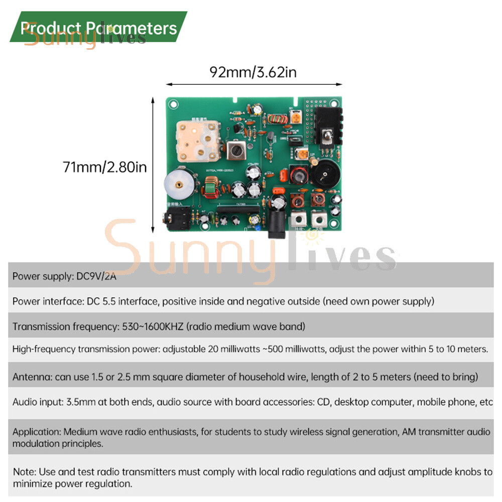 530-1600khz AM Radio Transmitter Experimental Micropower Medium Wave Transmitter
