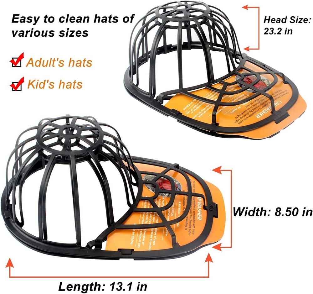 Cleaner Hat 2 Pack Washer Baseball Cap Machine Washing Cage Holder Frame Net