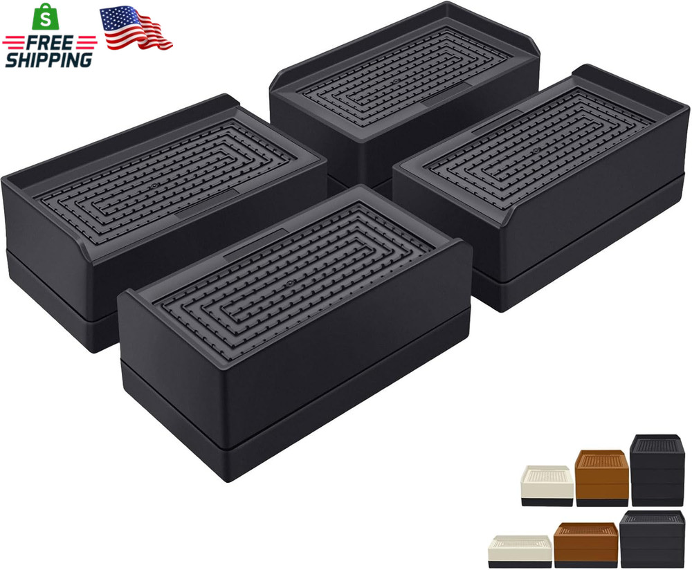 ANNKUT 1.5 Inch Furniture Risers, Rectangle Adjustable Risers Blocks for Bed Sof