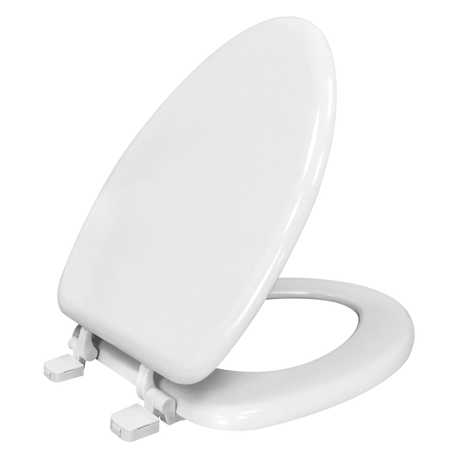 White Elongated Toilet Seat Durable Bathroom Replacement Easy Install