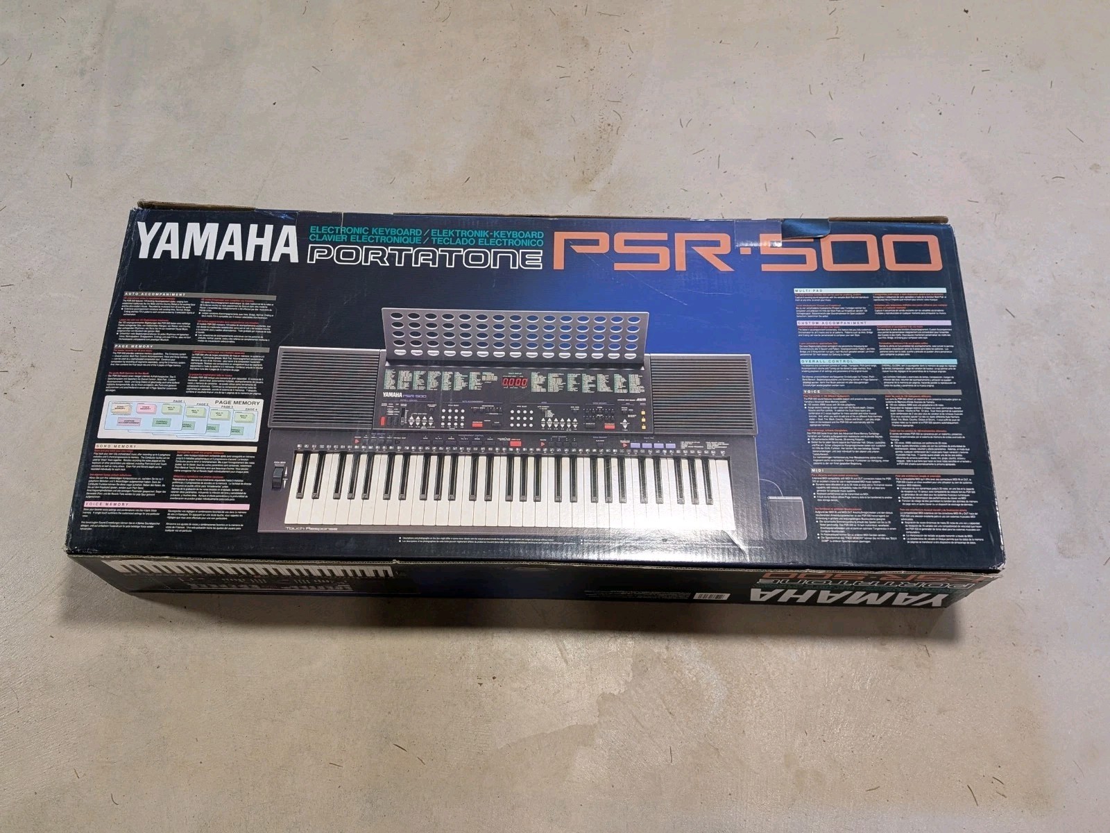 NOS Vintage 1991 Yamaha PSR-500 Portatone Electronic Keyboard Synthesizer