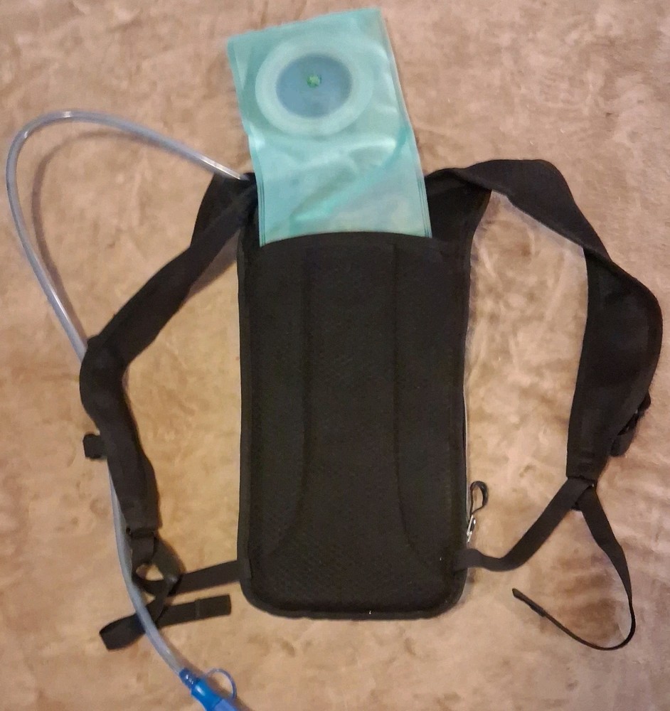 Hydration Backpack Pack with 2L Water Bladder Rave Essentials Holographic Green