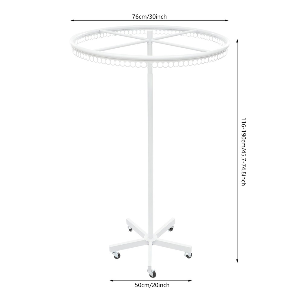 Rotatable Round Clothes Rack - Adjustable Height, Sturdy & Stylish Design