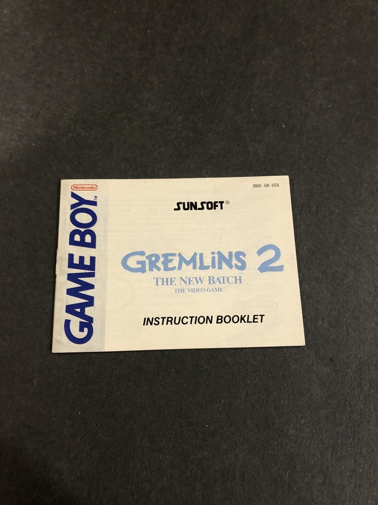 gremlins 2 The New Batch gameboy manual