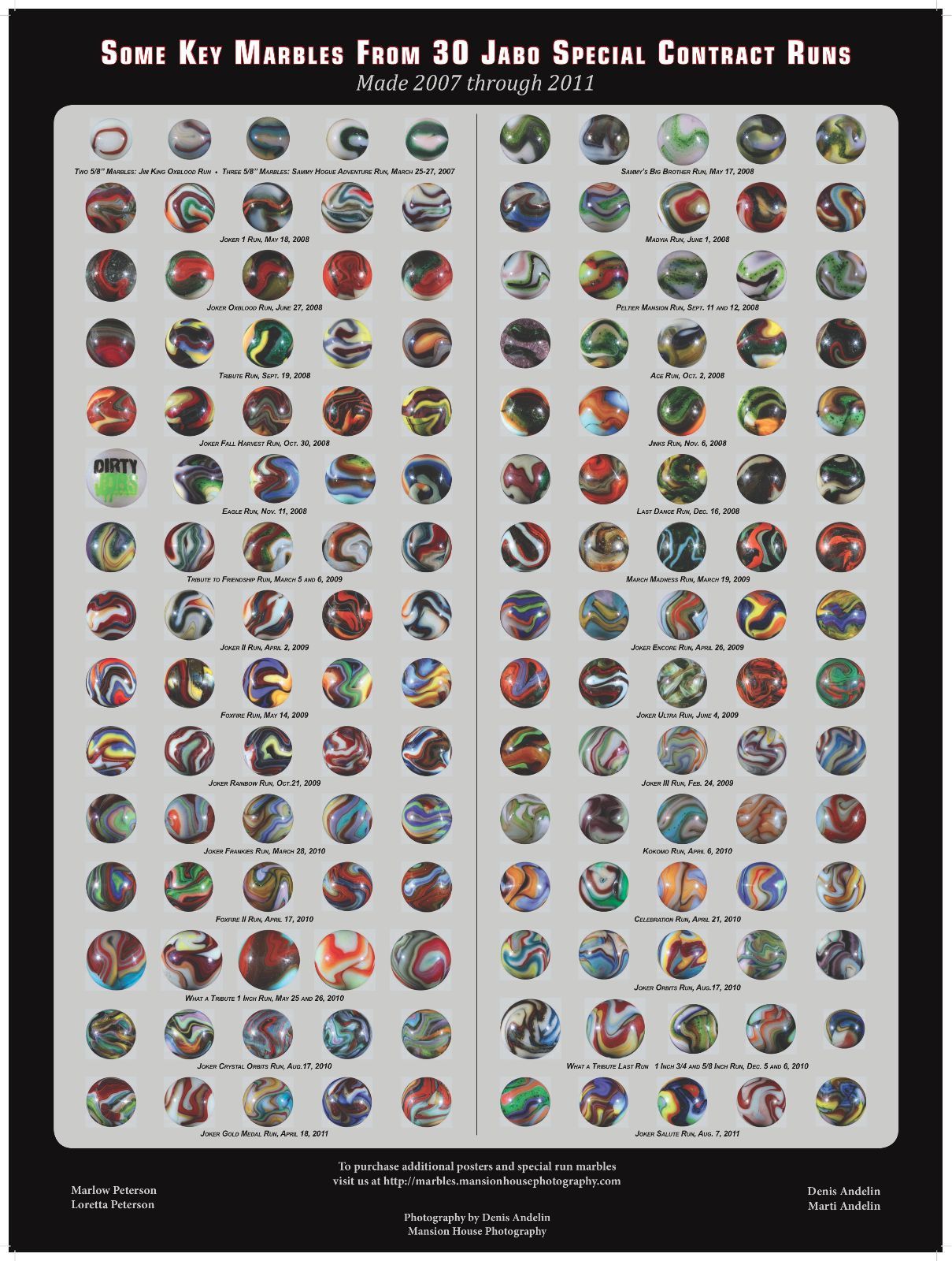 30 JABO SPECIAL CONTRACT MARBLE RUNS UNLAMINATED POSTER & LETTER AWESOME MINT!!