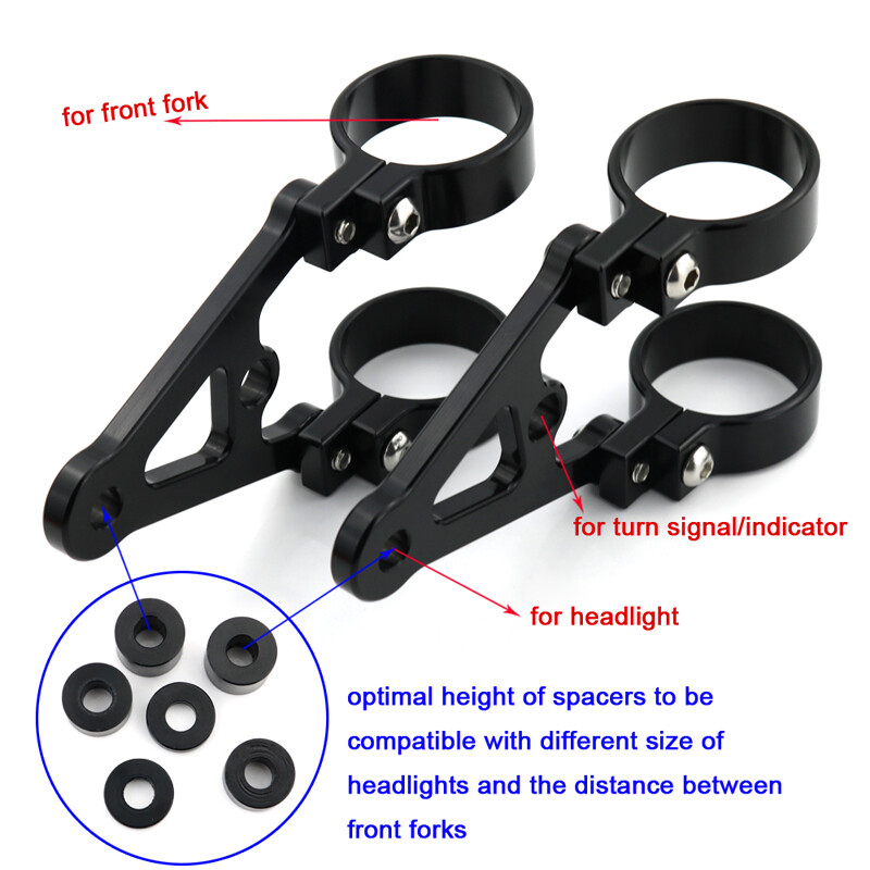 Headlight Mount Bracket Fork Head Lamp Holder Fit For 45mm Front Fork Tubes