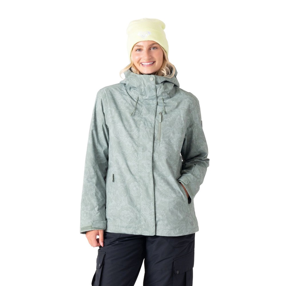 Roxy Jetty 3N1 Print Women's Winter Jacket, Olive Combo, Medium