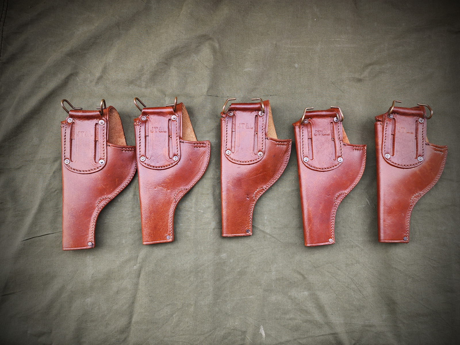 US S&W Victory Model Revolver Holster Brown Leather .38 Special Shell Loops