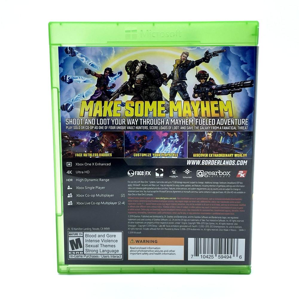 Borderlands 3 | Microsoft Xbox One, 2019 | Case, Manual, Bonus Code **NO GAME**