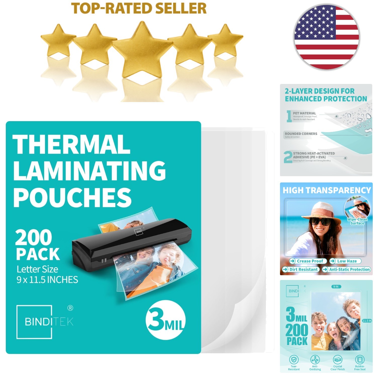 Ultra Clear Glossy Laminating Sheets, Letter Size, Heat Seal