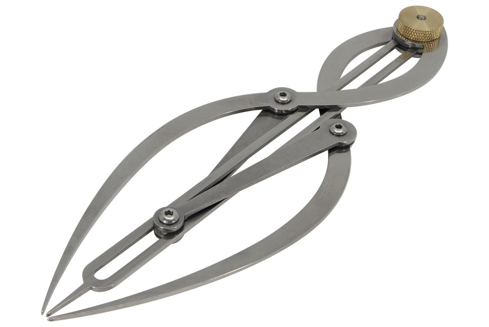 Bisecting Calipers for Center Locating Luthier Tool - Wooden Case