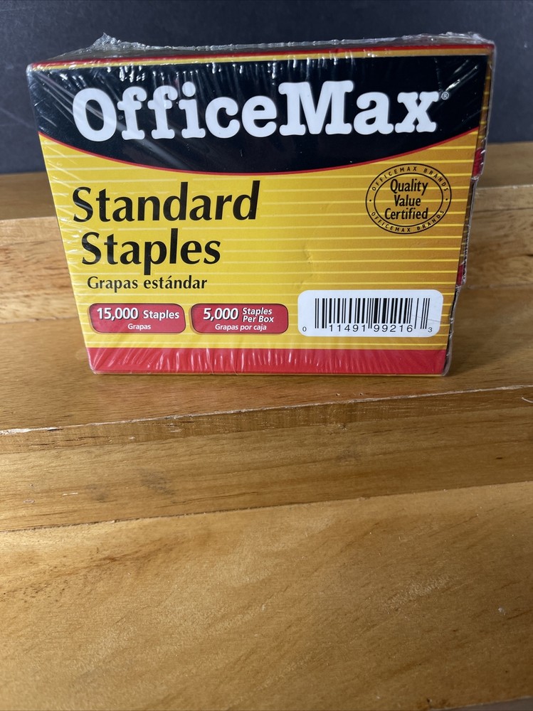 NOS SEALED 15000 OFFICE MAX STANDARD STAPLES