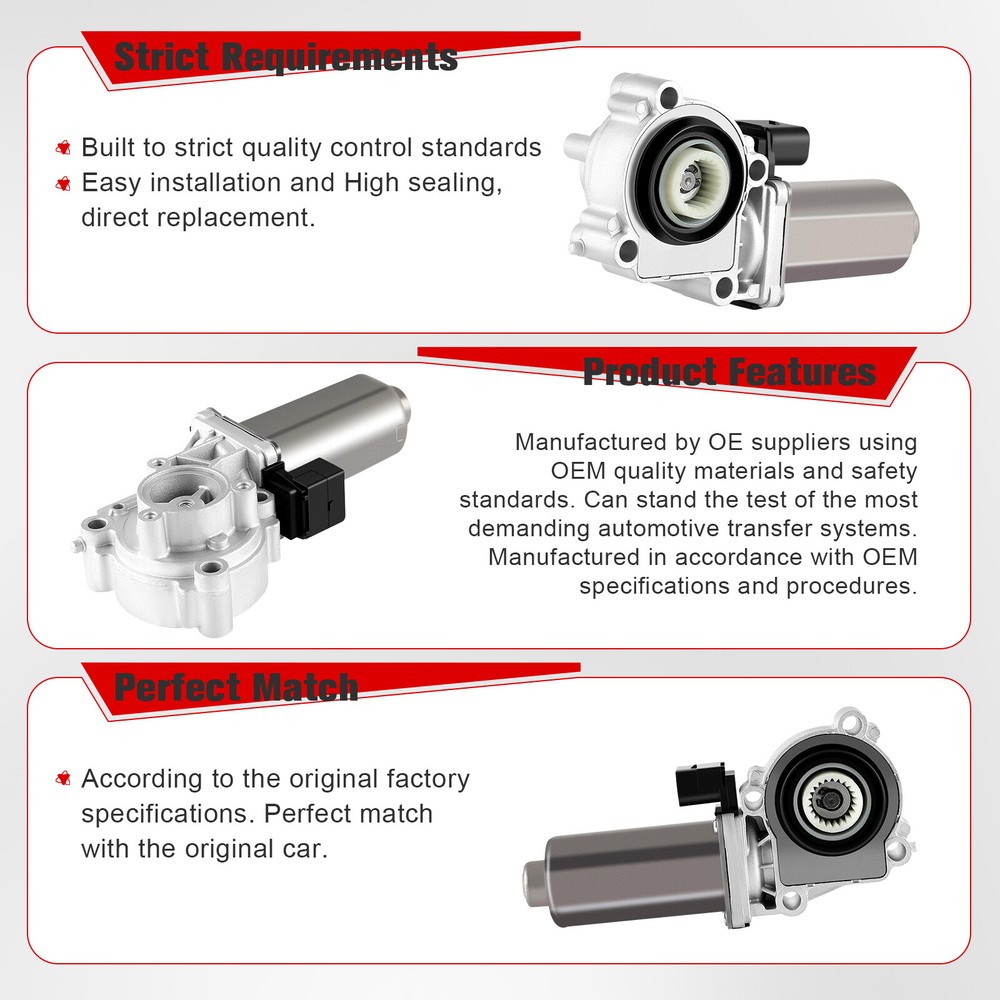 Transfer Case Shift Motor For BMW E83 E53 E70 E71 X5 X3 X6 3.0L With Sensor