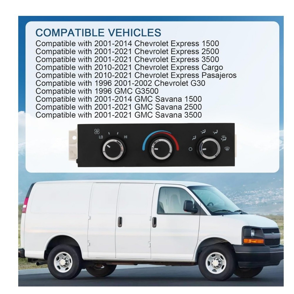 Front A/C Heater Climate Control Module for Express Savana Replace 15773676