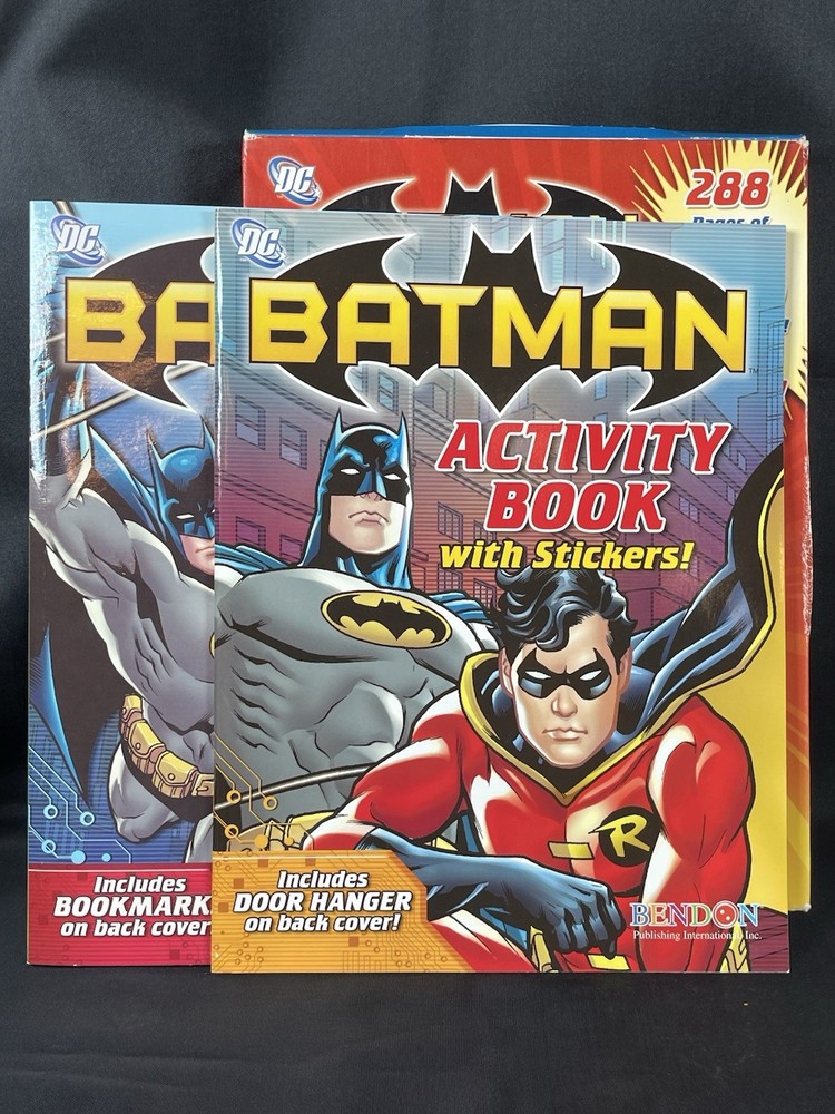 Batman Fun Case Includes 2-Coloring / Activity 1 Color / Sticker Set Less Crayon