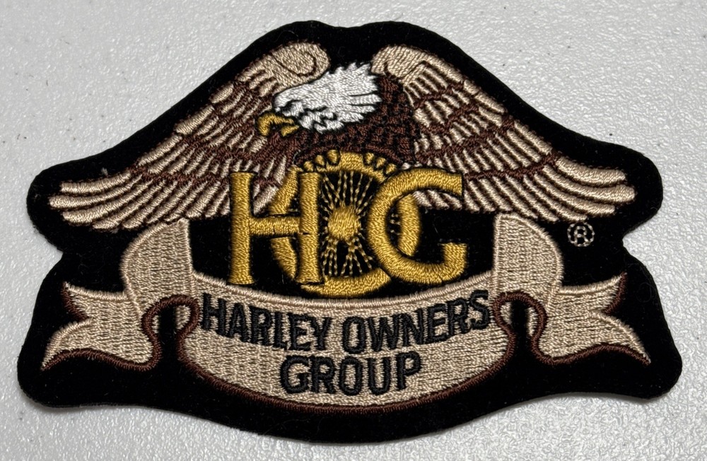 Harley Davidson HOG Motorcycle Logo Patch Embroidered Harley Owners Group Eagle