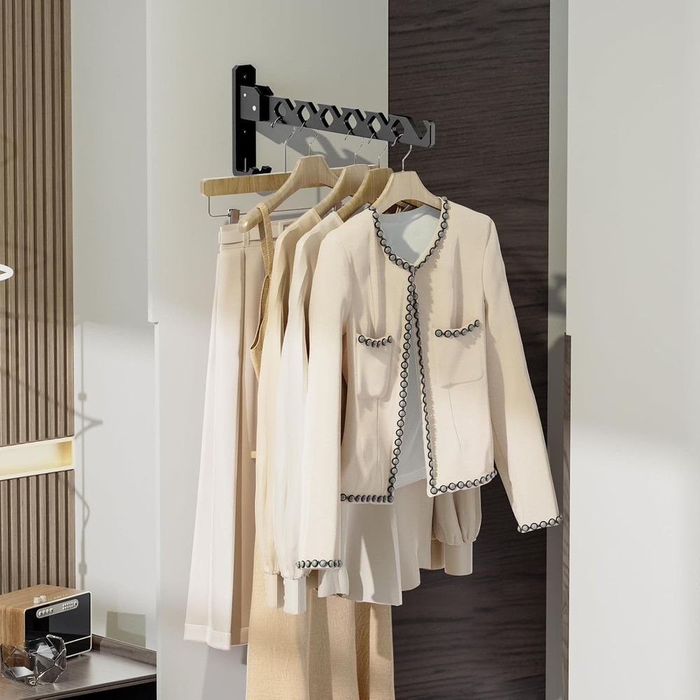 Wall Mounted Clothes Drying Rack, Wall Clothes Hanger Foldable, Laundry Hanger