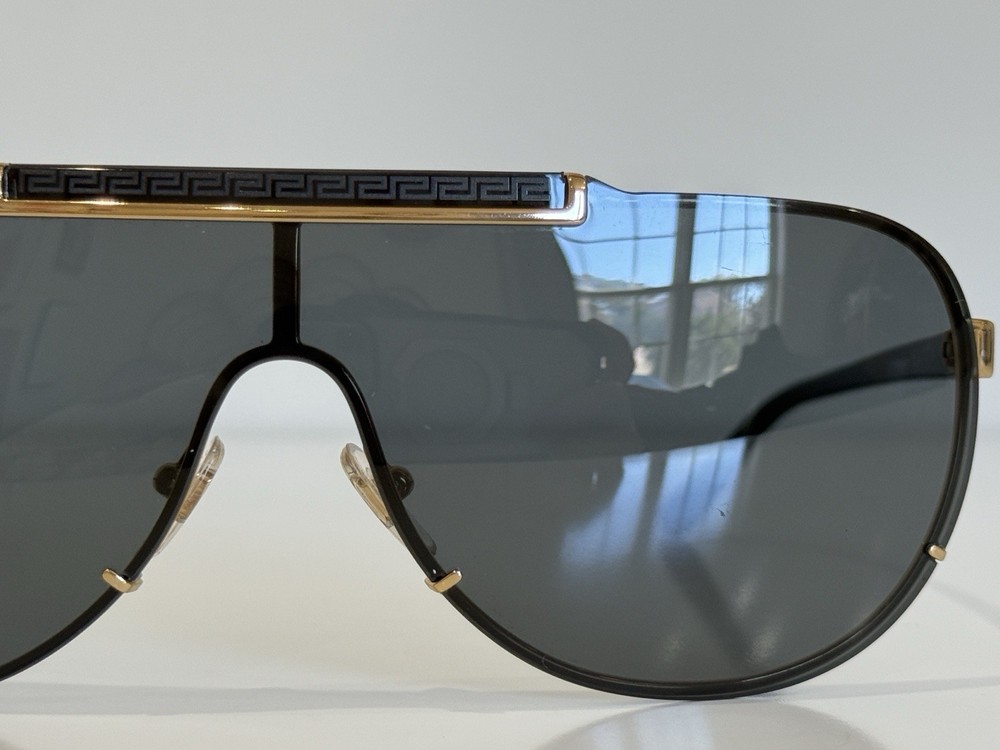 Versace MOD 2140 1002/87 Shield Black Gray Sunglasses Frame 135