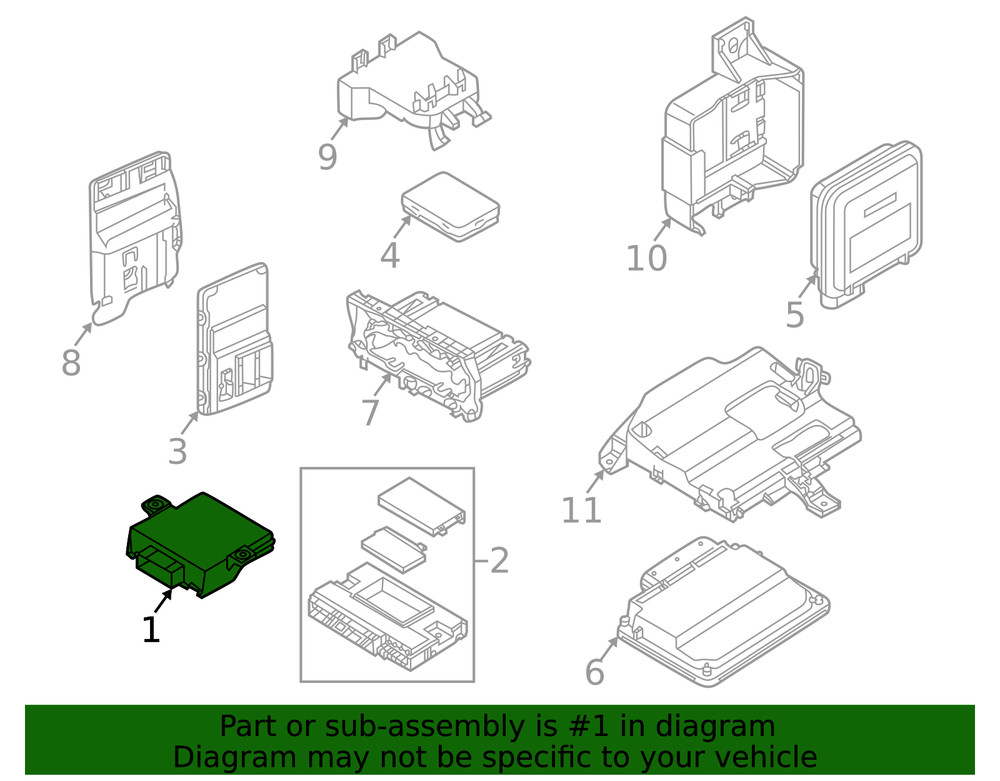 Genuine Audi Control Module 80C-907-468-C