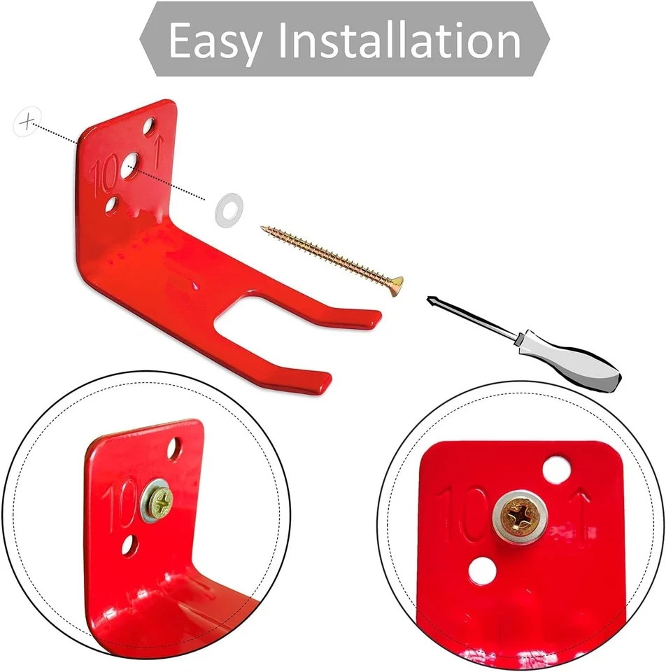 Fire Extinguisher Mounts Brackets 4 Pack Wall Hook Holder 10 lb Hanger