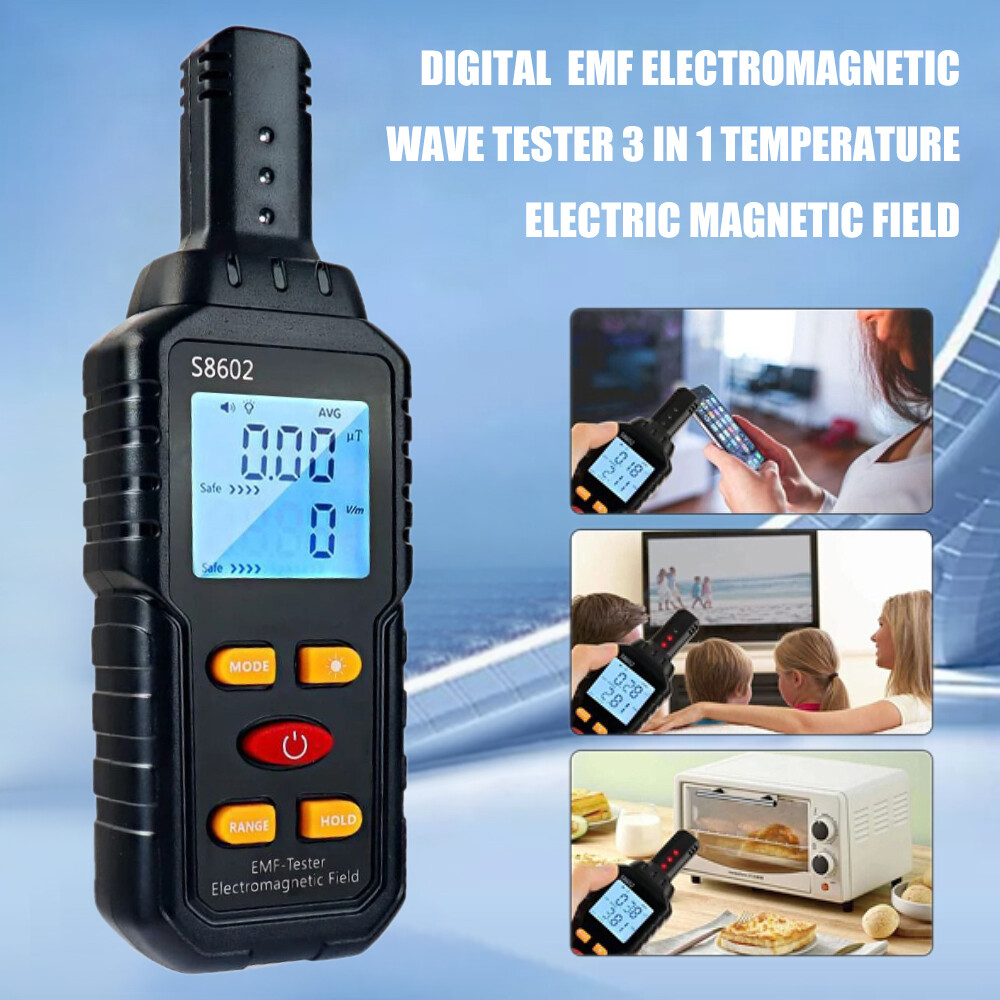 3In1 Digital Electromagnetic Emf Meter Built-in Electromagnetic Radiation Sensor