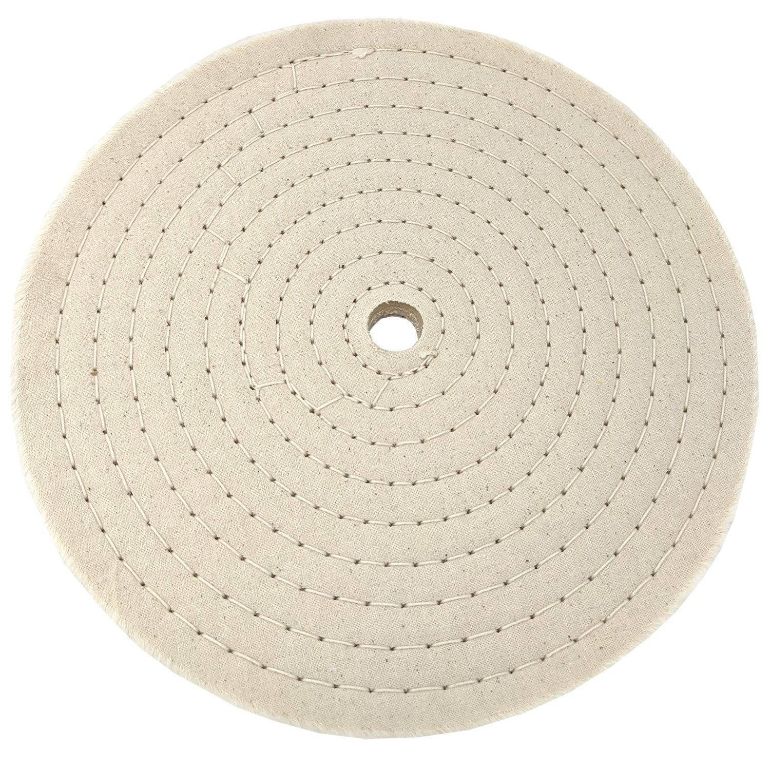 10 Inch Spiral Sewn Stitch Cotton Buffing Wheels Metal Polishing Buffing Pads