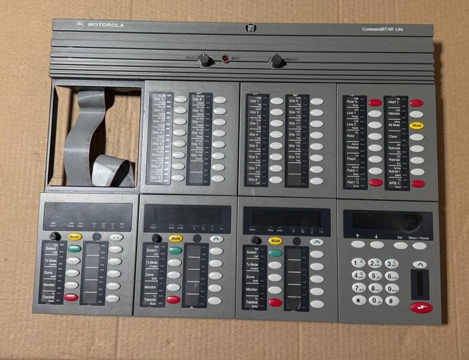 Motorola Dispatch Console L3180A Front Control Panel, Missing one Module