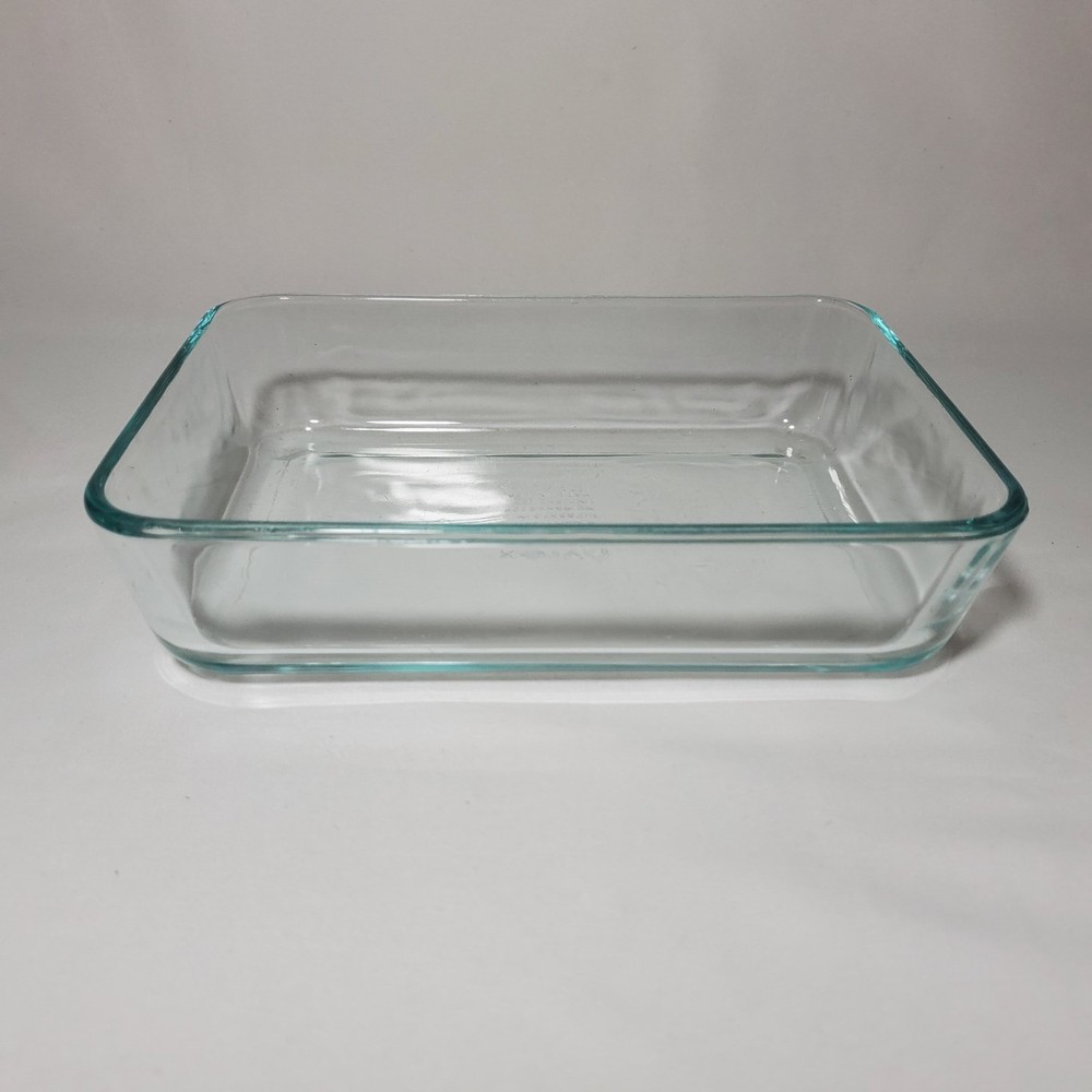 PYREX USA Rectangular Baker Clear Tinted Glass 3 Cups Style 7210