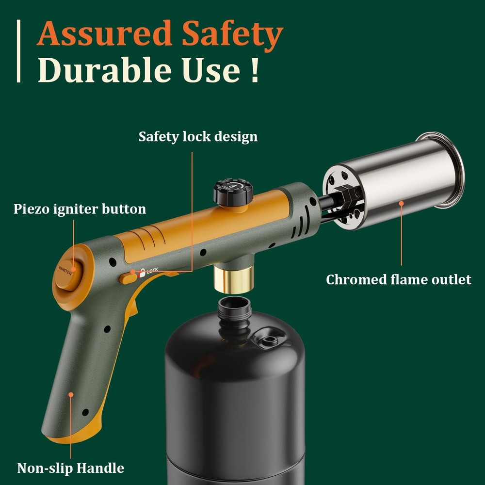 Powerful Propane Torch, Kitchen Cooking Torch, Culinary Torch Campfire Starte...