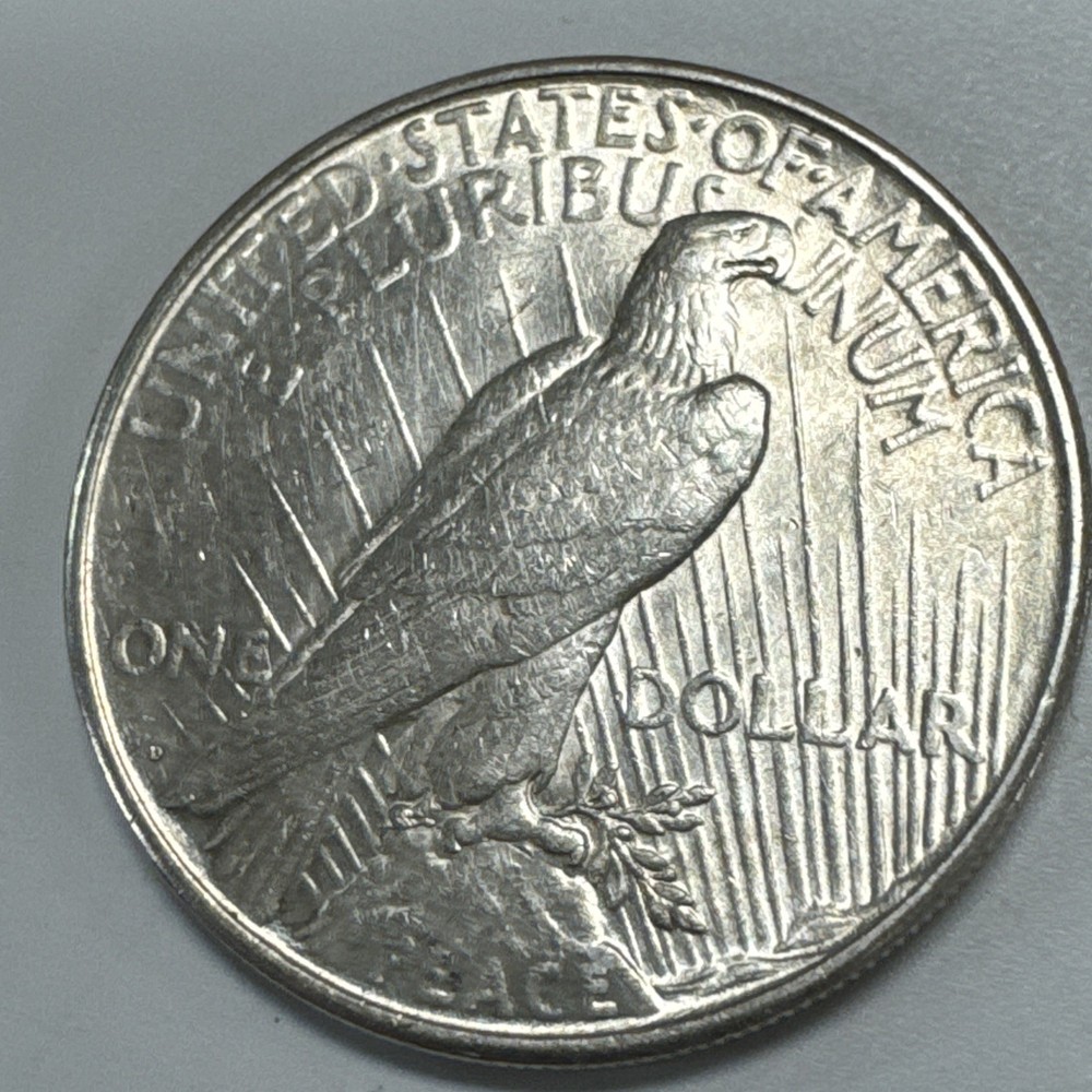 1934-D $1 Peace Silver Dollar AU.