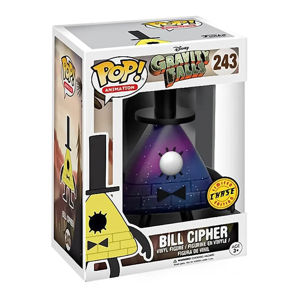 Funko Pop CHASE Gravity Falls - Bill Cipher (Cosmic) Figure w/ Protector