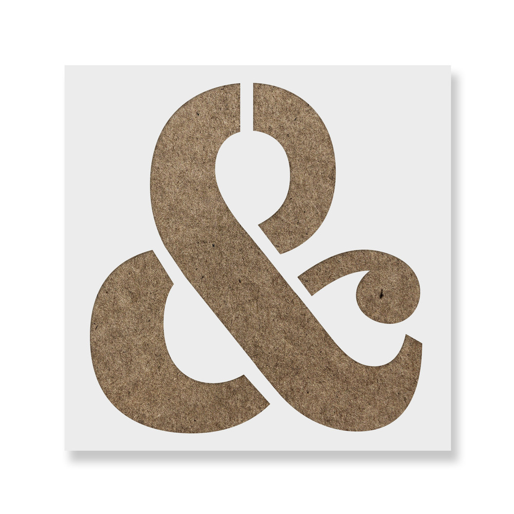 Ampersand Serif Stencil - Durable & Reusable Mylar Stencils