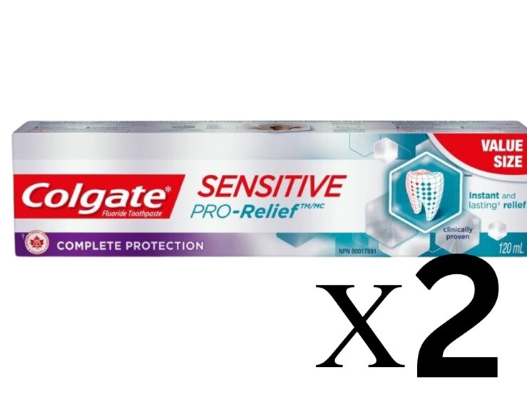 Colgate Sensitive PRO- RELIEF COMPLETE PROTECTION BUNDLE  Toothpaste 2 X 12O mL
