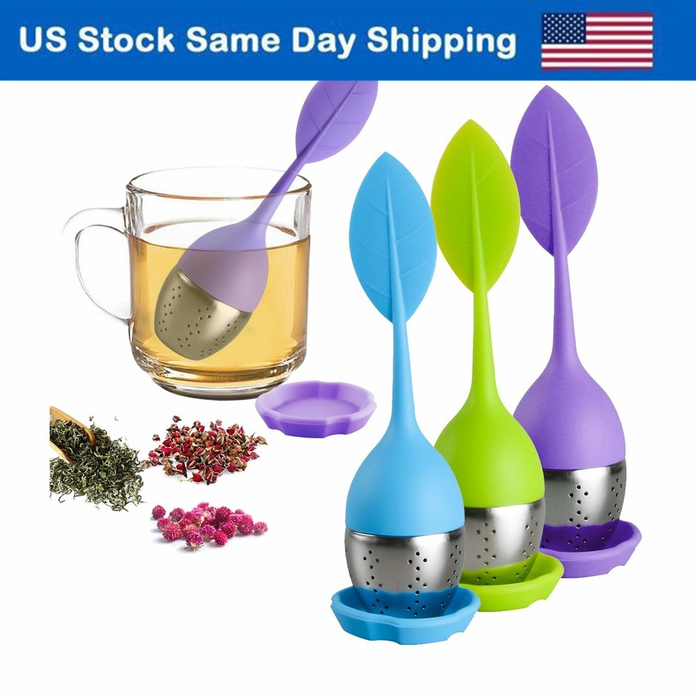 Silicone Tea Infuser Loose Leaf Stainless Steel Herbal Spice Filter Diffuser