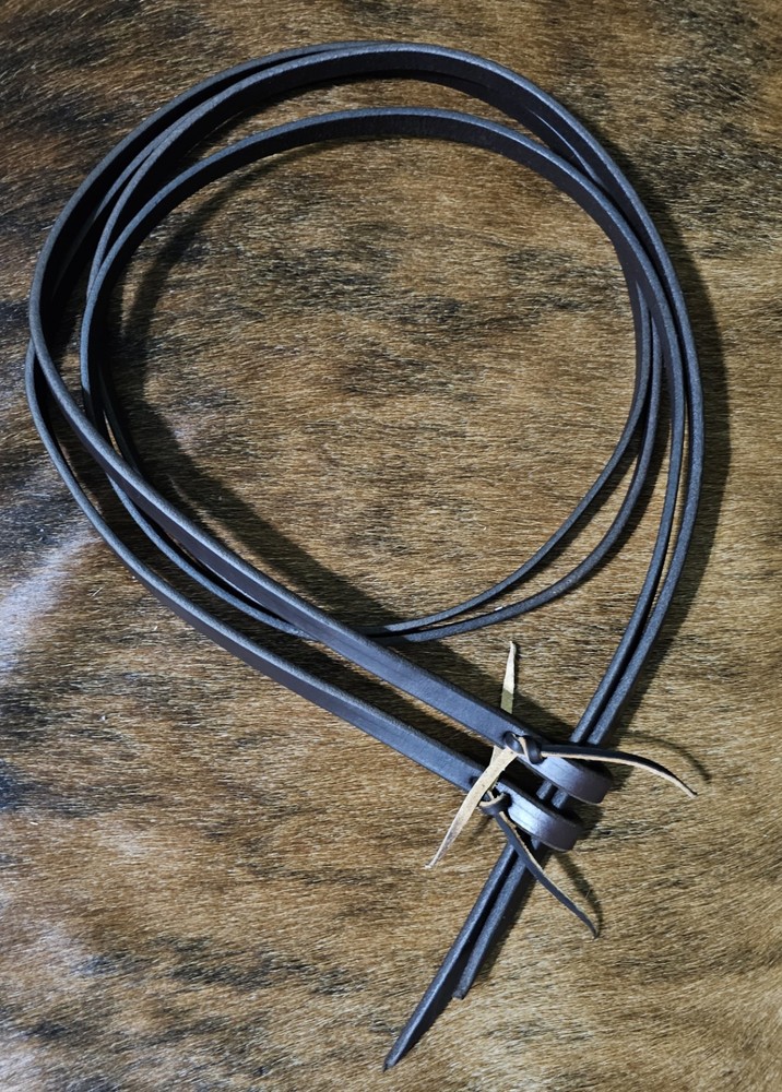 Dark Leather Split Reins