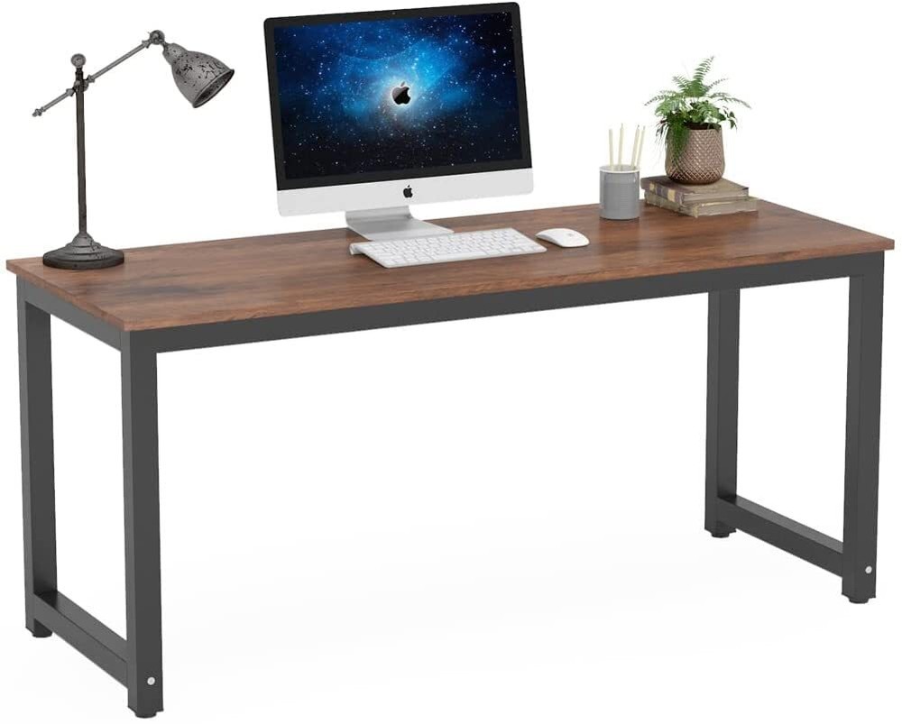 Tribesigns Computer Desk 63 inch Large Office Desk Computer Table Study Writi...