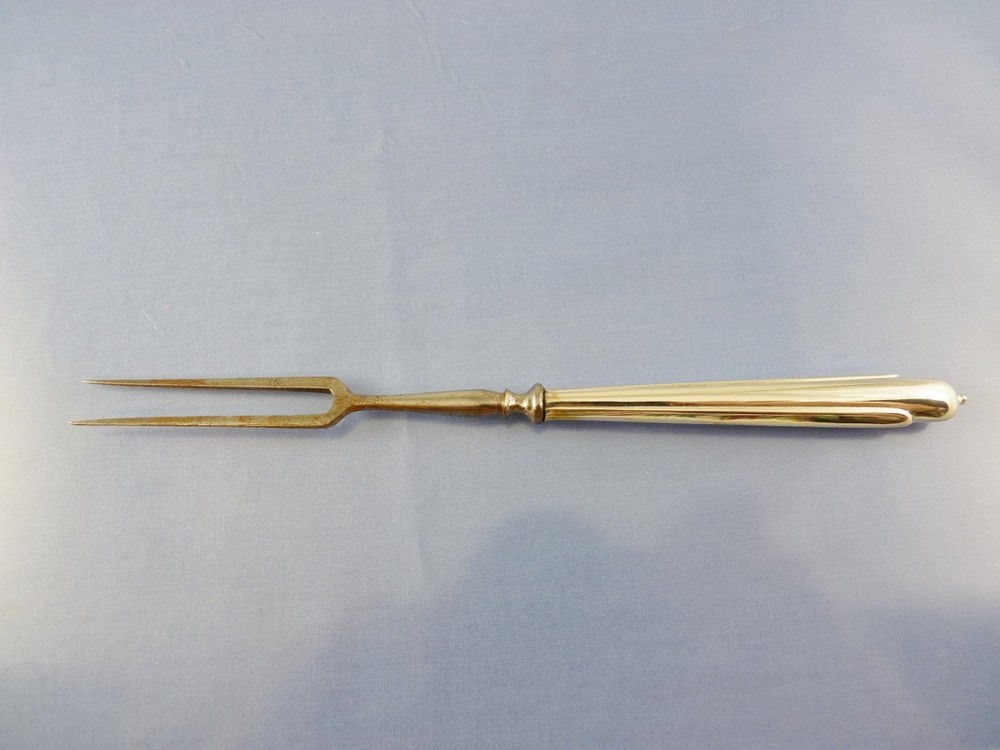 unknown KNOB TOP MEAT SERVING FORK small SILVER BY Henckels GERMANY