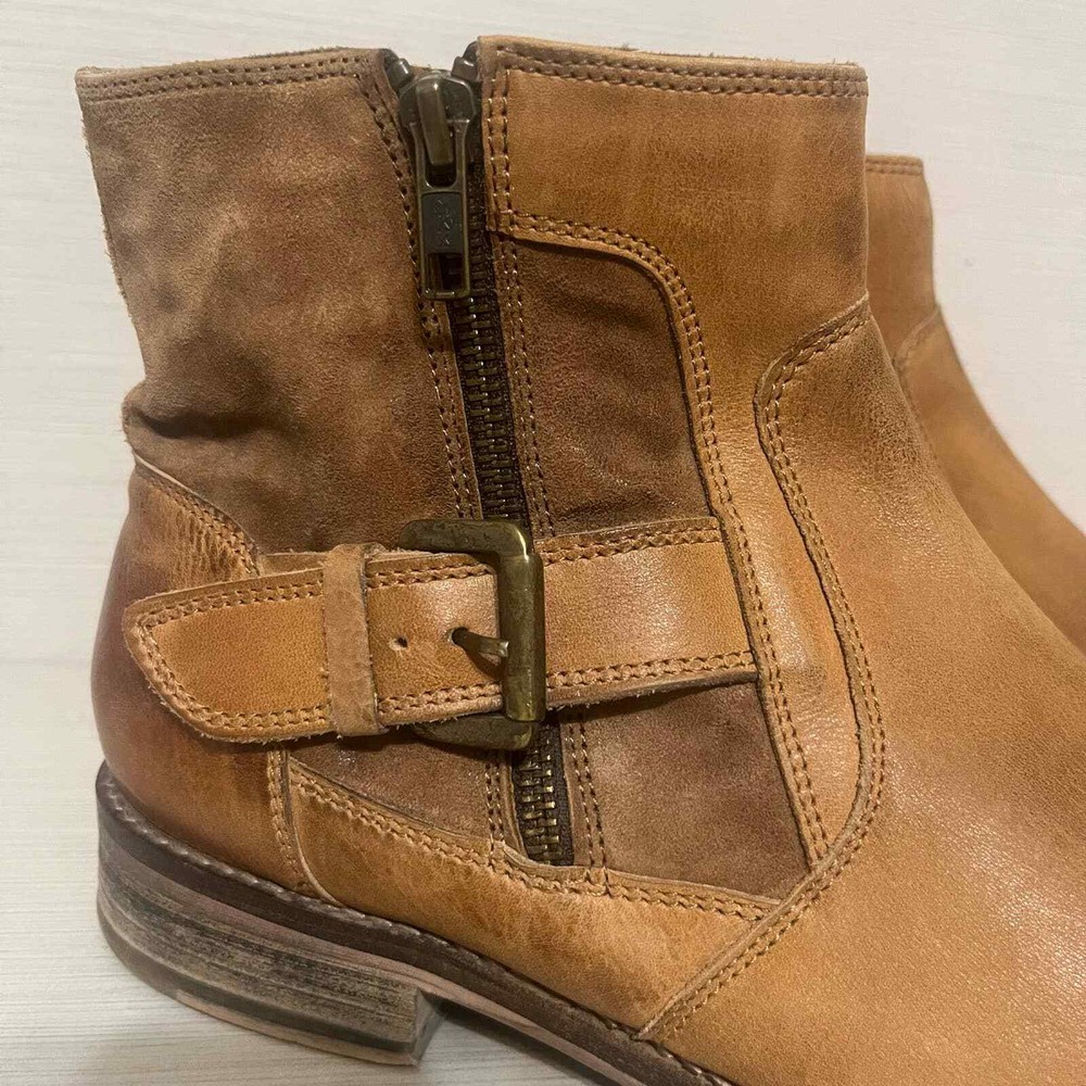 Testosterone Motorcycle Boot. Full Boat Cognac Leather size 44