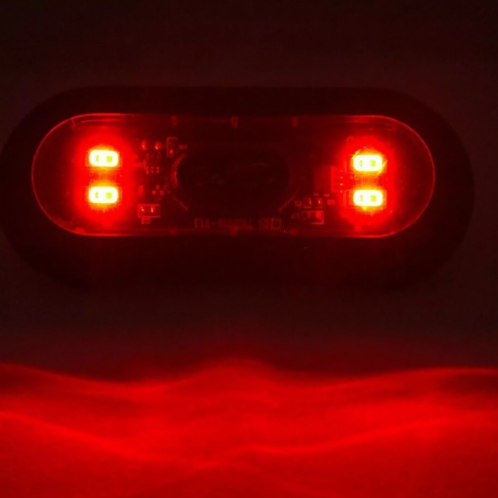 Waterproof Motorcycle Rear LED Helmet Light USB Rechargeable Light Replace Part