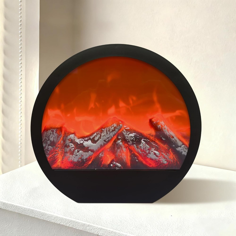 Fireplace Lanterns Decorative,Small Fake Fire Place,Flame Effect LED Fire