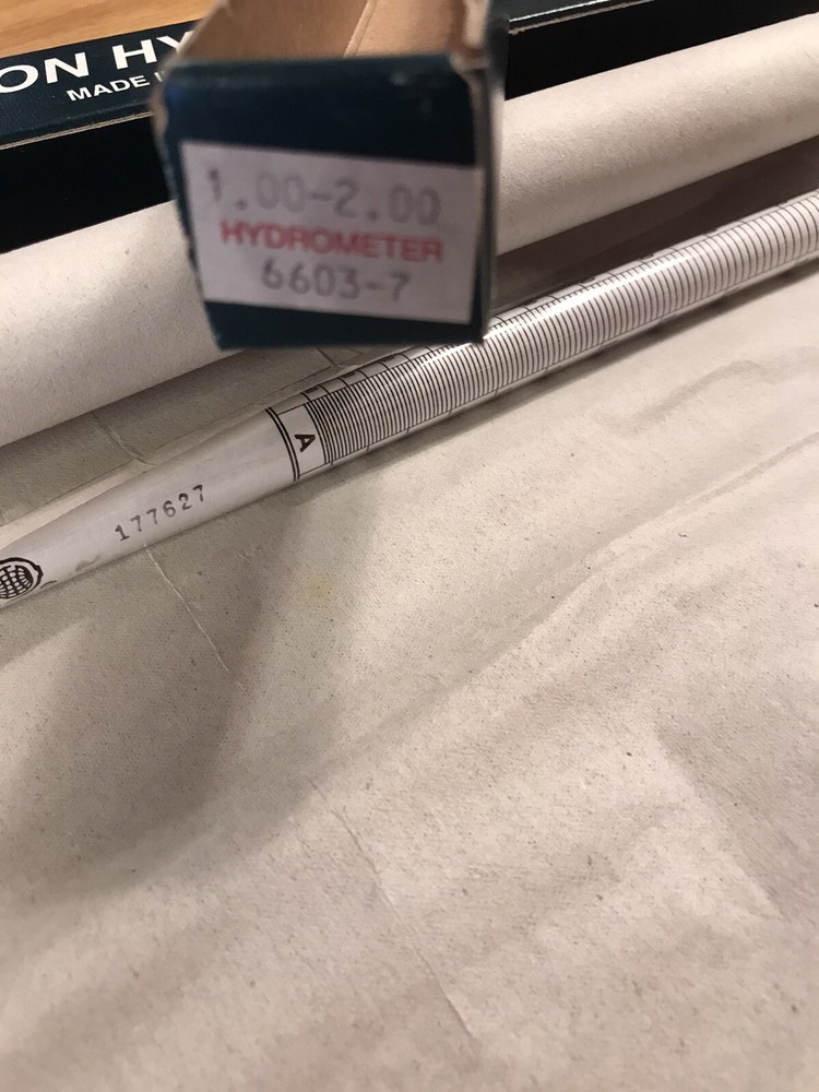 Bellwether Specific Gravity Precision Hydrometer New 1.00-2.00 6603.7