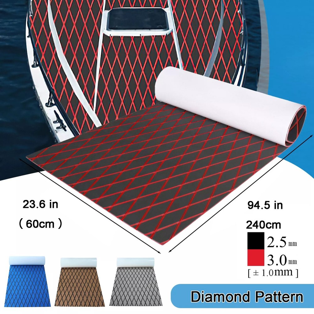Diamond Pattern EVA Foam Boat Flooring Pad Teak Decking Mat 5.5mm Sea Deck Sheet
