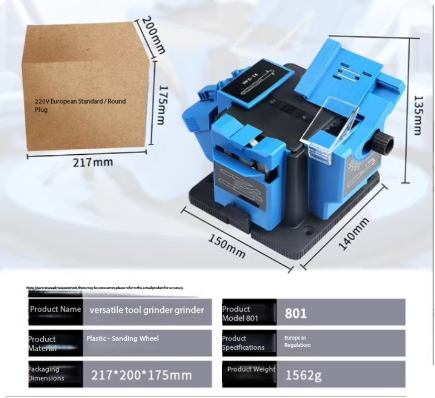 Old-style blue-black sharpening machine for drill bits and scissors