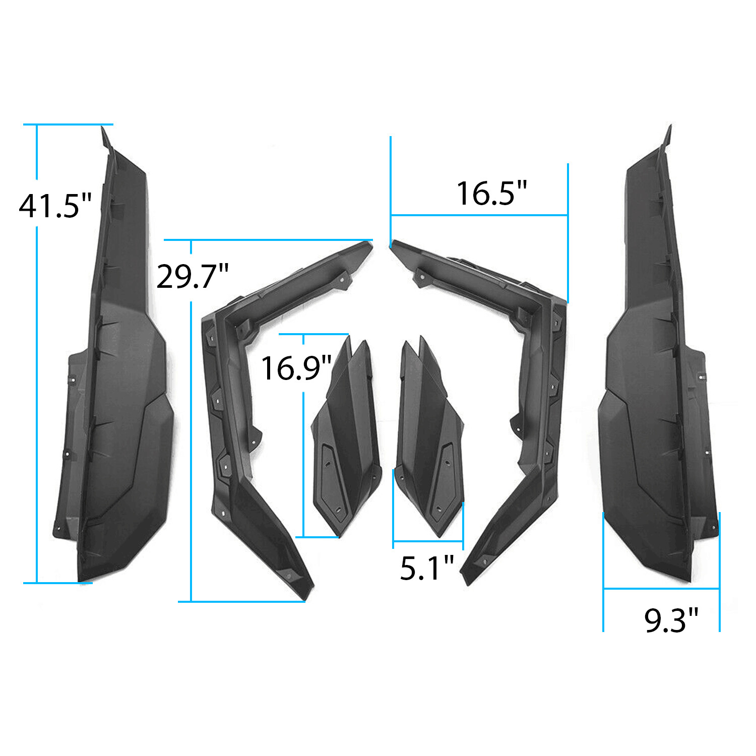 Super Extended Fender Flares For 2017-2024 Can-Am Maverick X3 /MAX #715002973