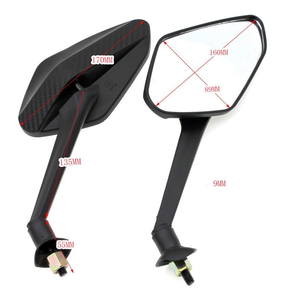 Scooter Compatible Backup Mirrors Offering Great Visibility While Riding