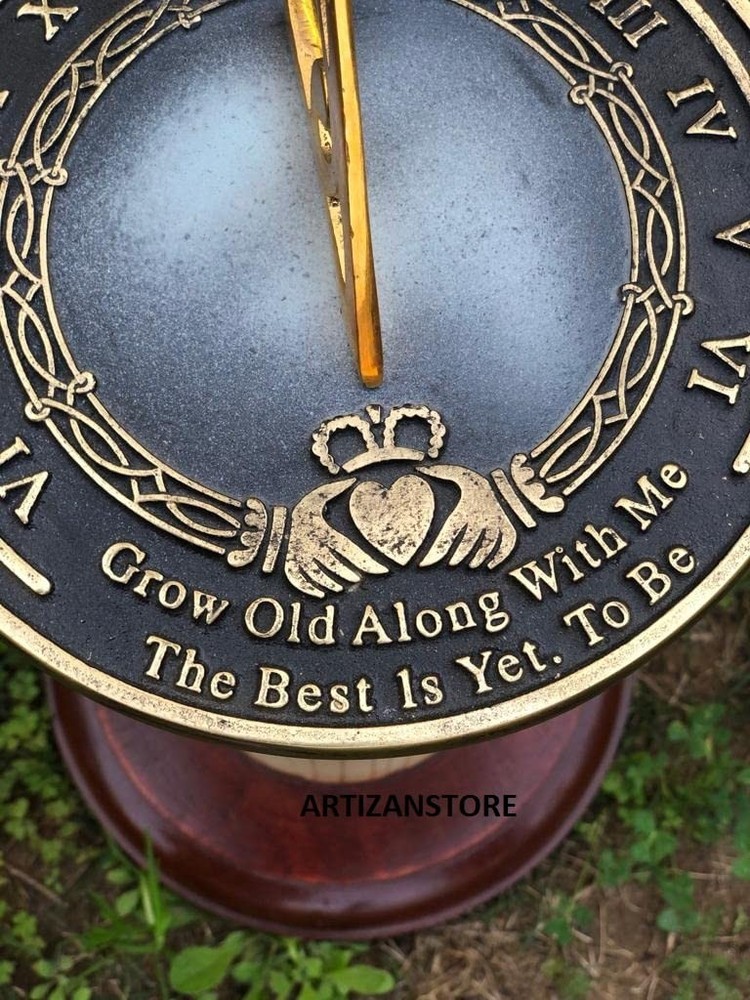 Brass Sundial Grow Old with Me