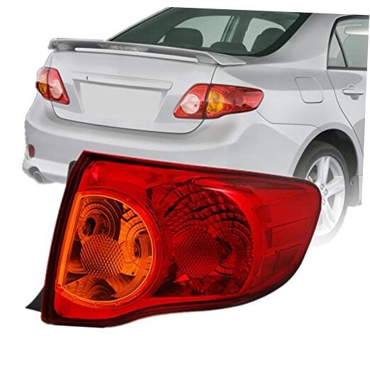 Outer Right Tail Light Assembly Replacement for Corolla OE-Style 2009-2010