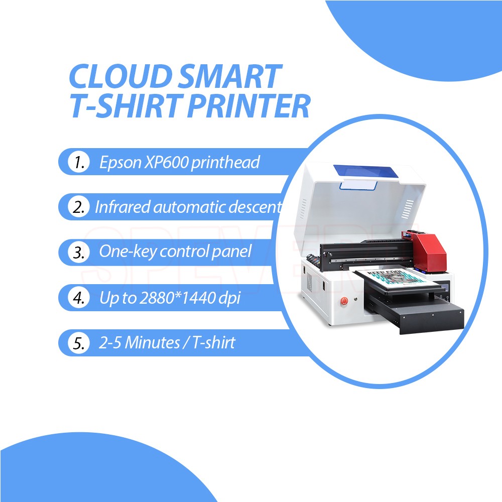 Printer A3 for UV Tshirt Textile Clothes Printing Machine Double PrinterHead USA