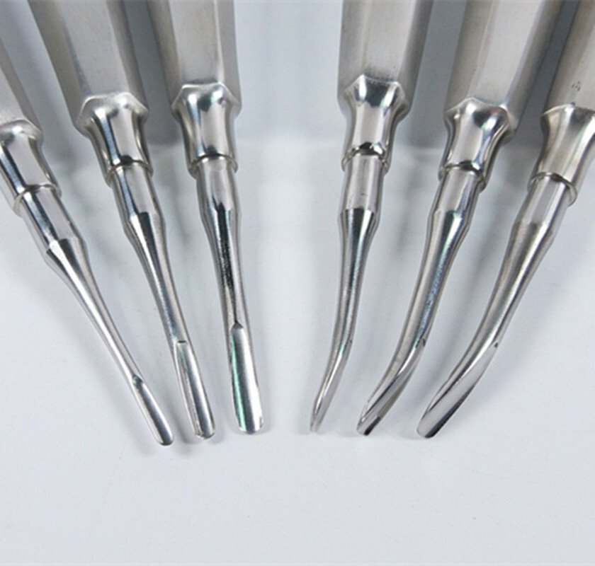 6 Pcs Dental Tooth Extraction Root Elevators #1-6 Set Luxating Luxation Elevator