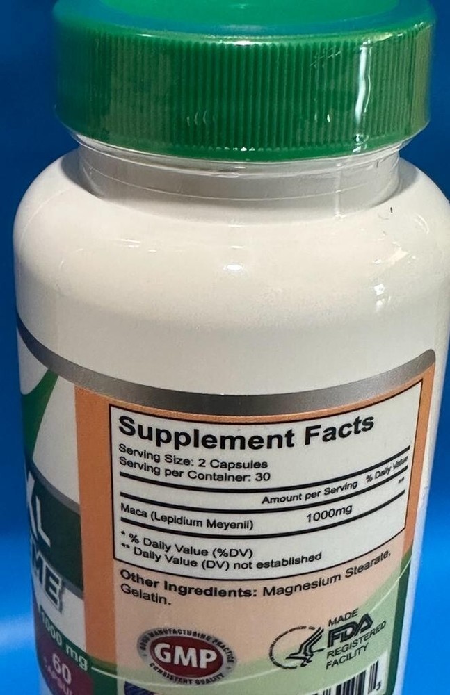 MACA ROOT 1000 MG POTENCY SUPPORT POWER ENERGY PILLS PERFORMANCE